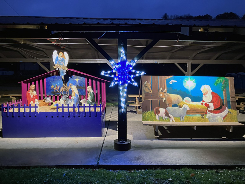 Nativity display at City Park 202202
